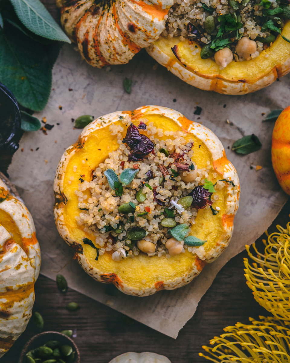 Wholesome Quinoa Stuffed Pumpkin Pots - Sculpted Kitchen