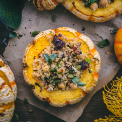 Quinoa pumpkin pots
