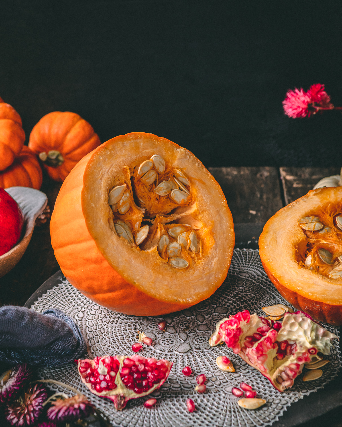 Cut of pumpkin