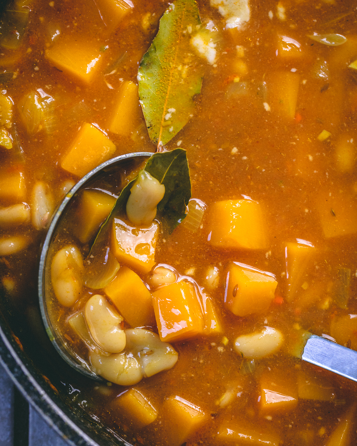 Adding vegetable stock and simmering