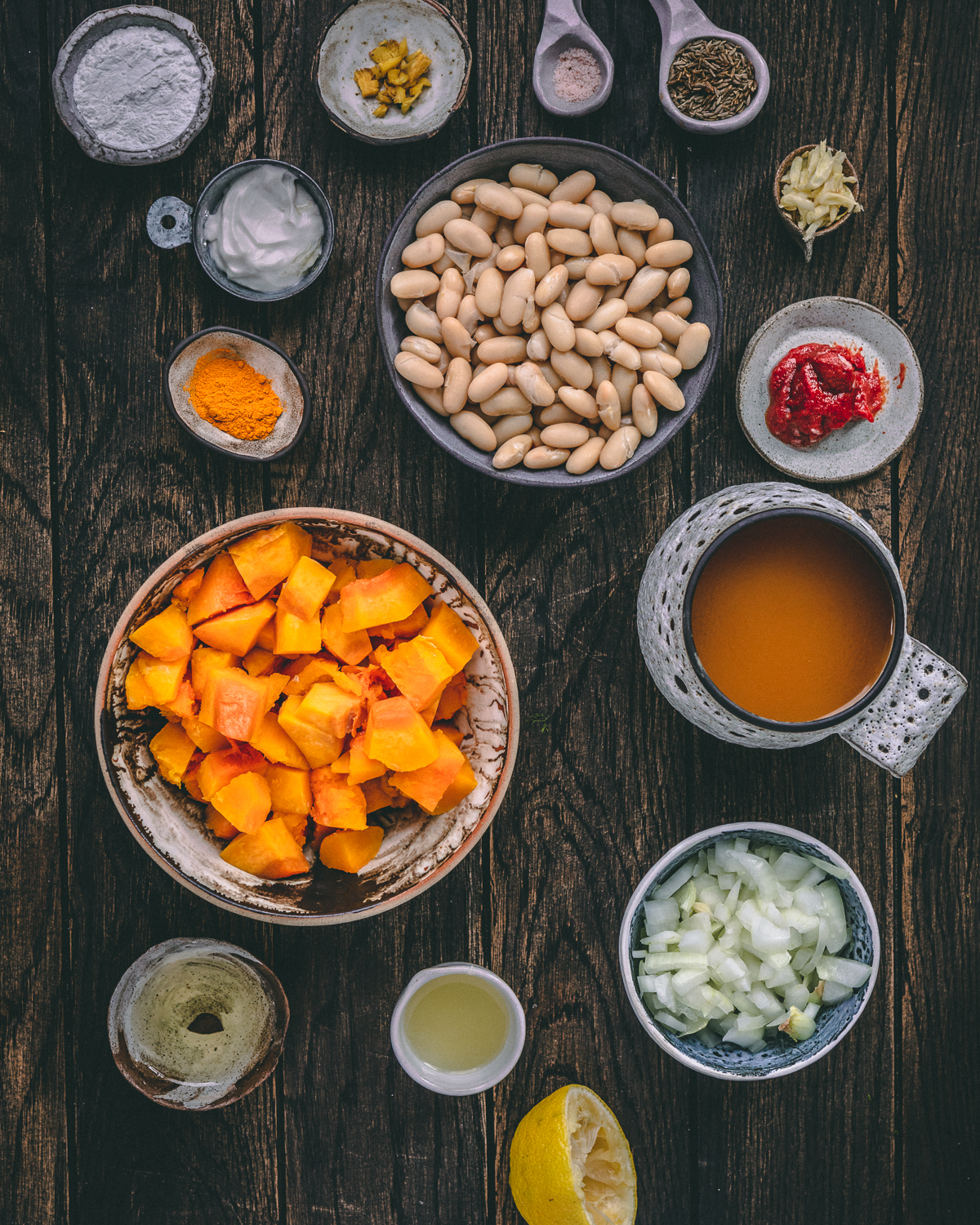 ingredients for butternut squash soup