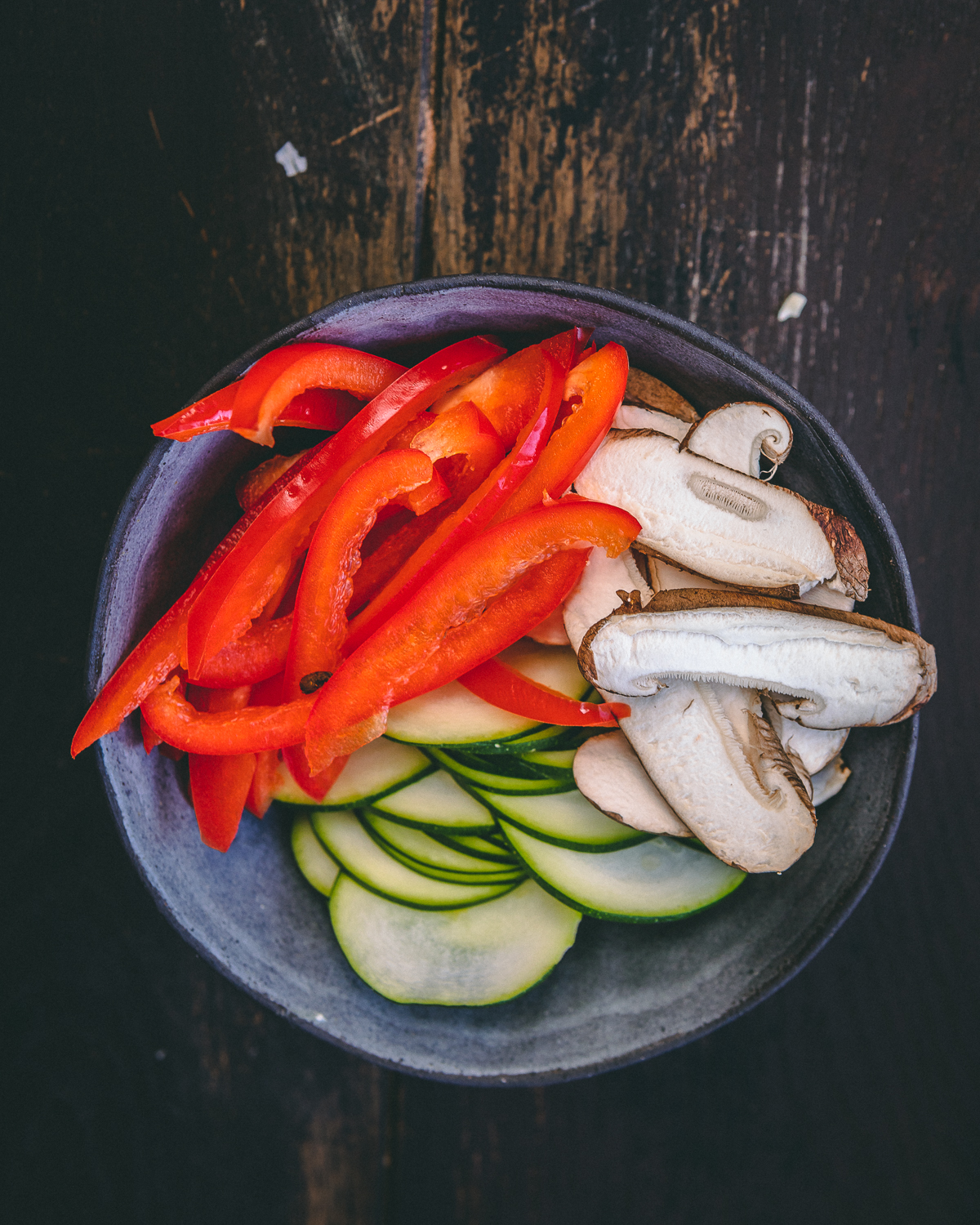 choice of vegetables in a bowl