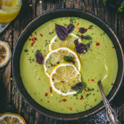 Asparagus soup is a perfect way to use up extra produce in the summer!