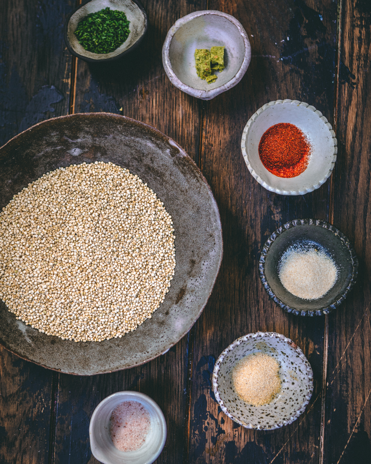 Ingredients for quinoa