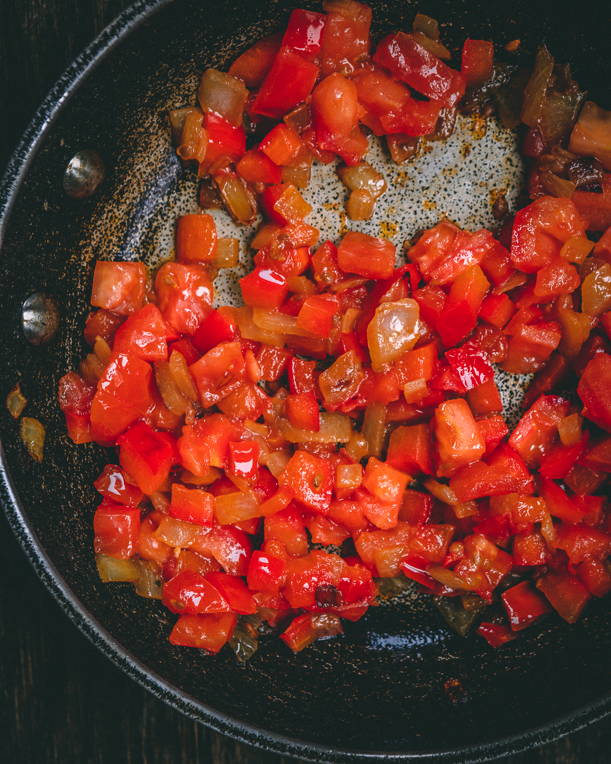 Sauteed diced tomatoes