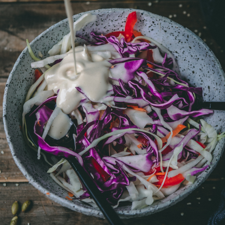 Vibrant Coleslaw with Homemade Creamy Dressing