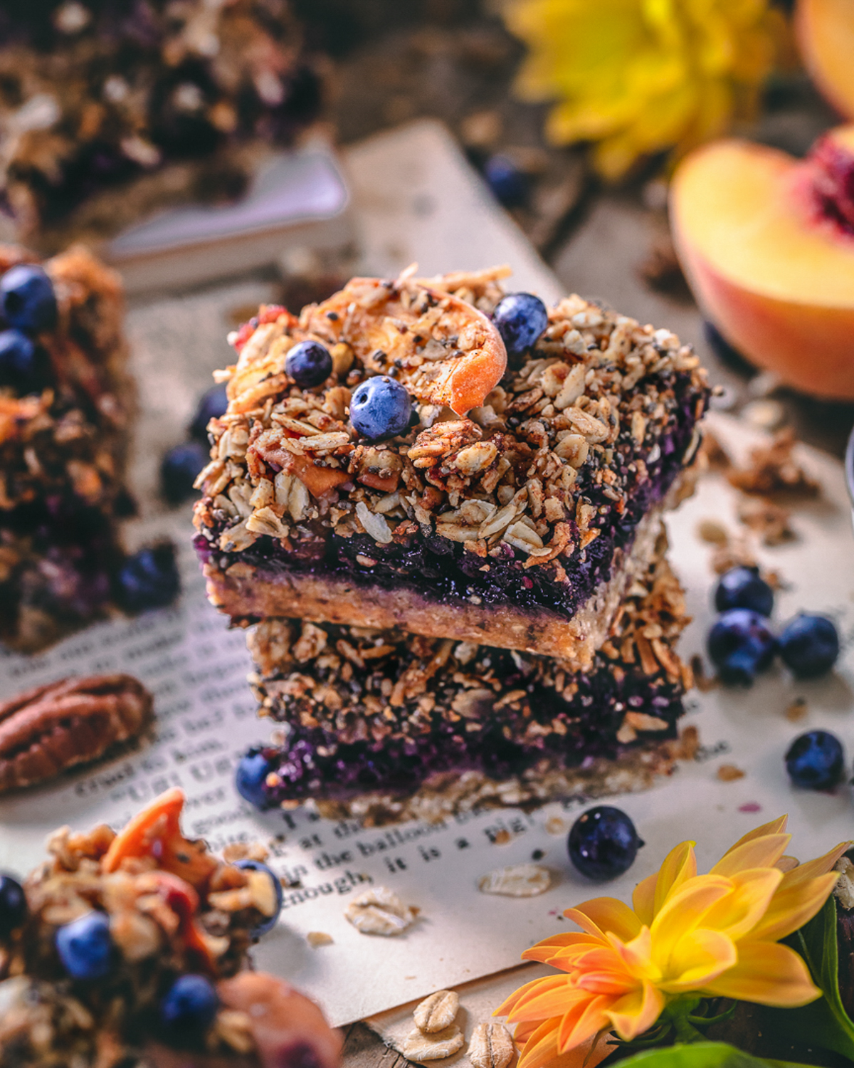 Granola can be used on top of jam bars