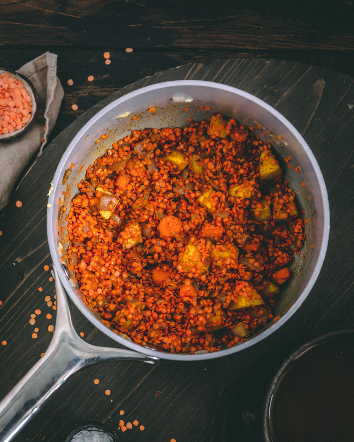 Lentil soup without broth