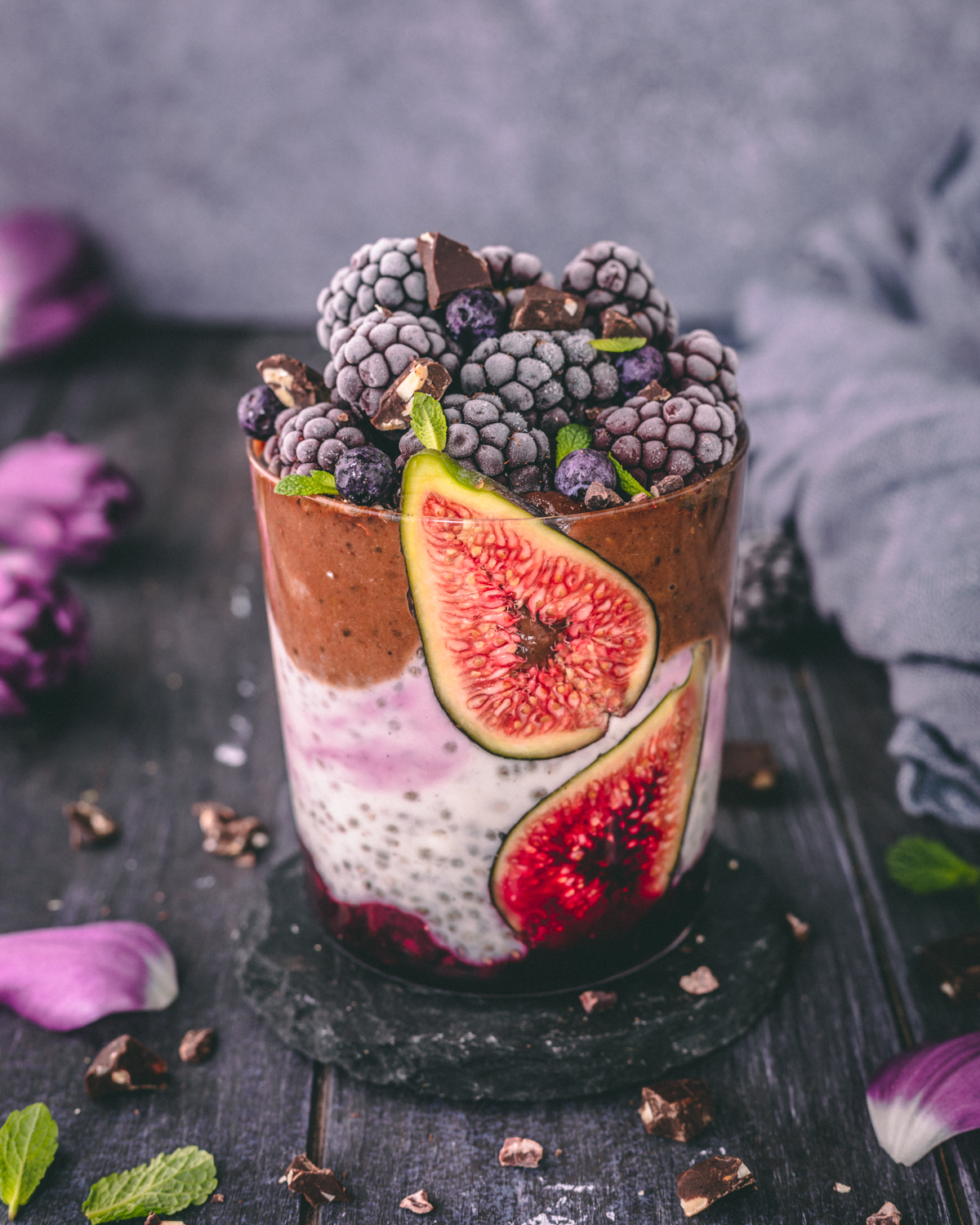 A beautiful way to use chocolate avocado mousse